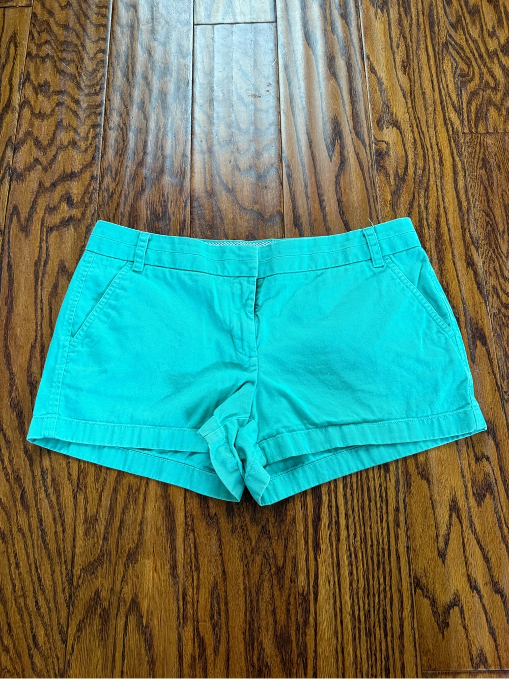 J.Crew Teal Cotton Blend Chino Casual Shorts Size 10